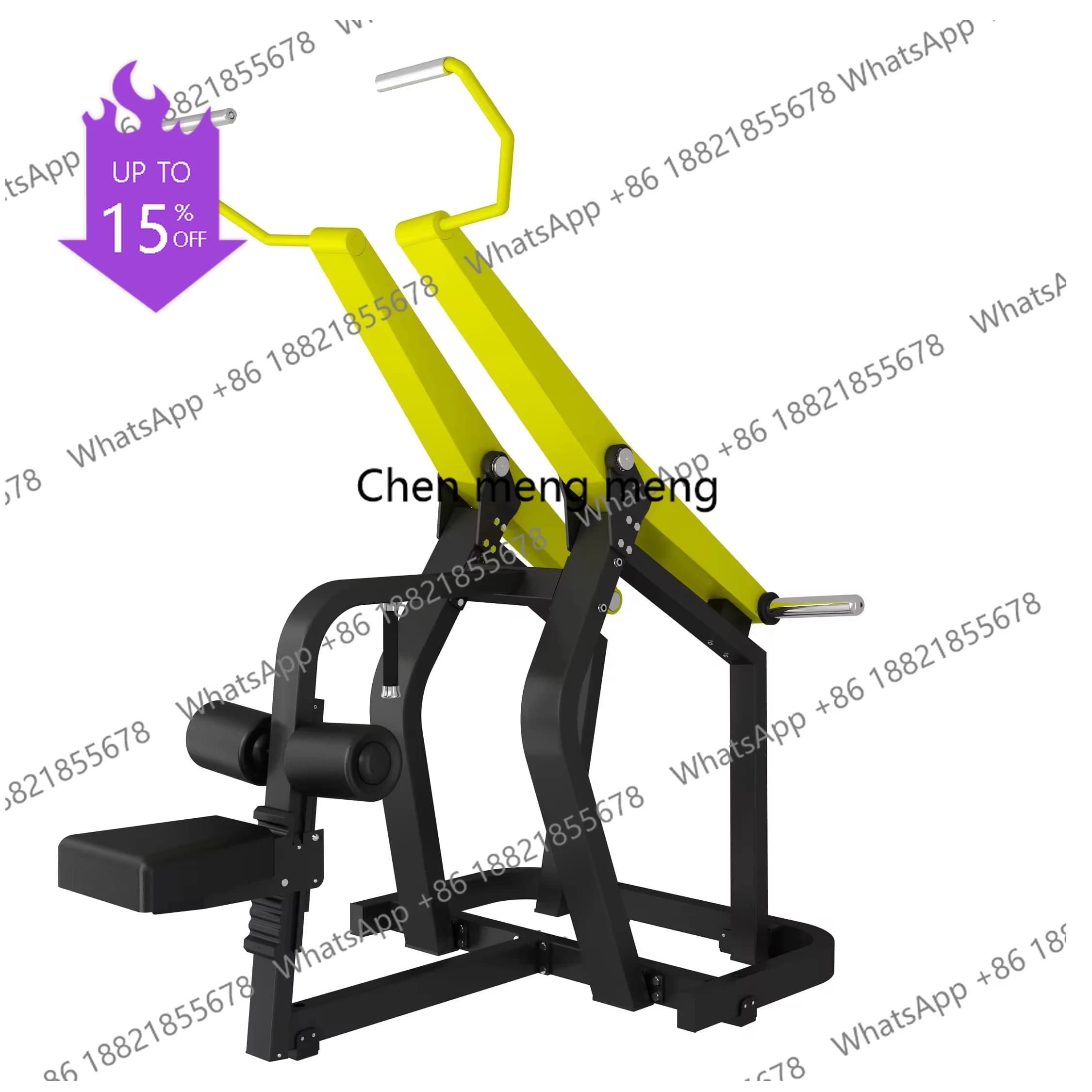 A49 Gym Equipment: Lat Pulldown Machine for Loading with Weight Plates