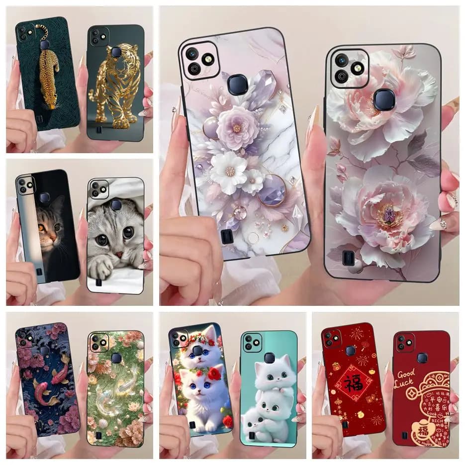 For Infinix Smart HD 2021 Case X612B X612 Colorful Flowers Painted Cover Soft Silicone Phone Case For Infinix Smart HD 2021 Bags