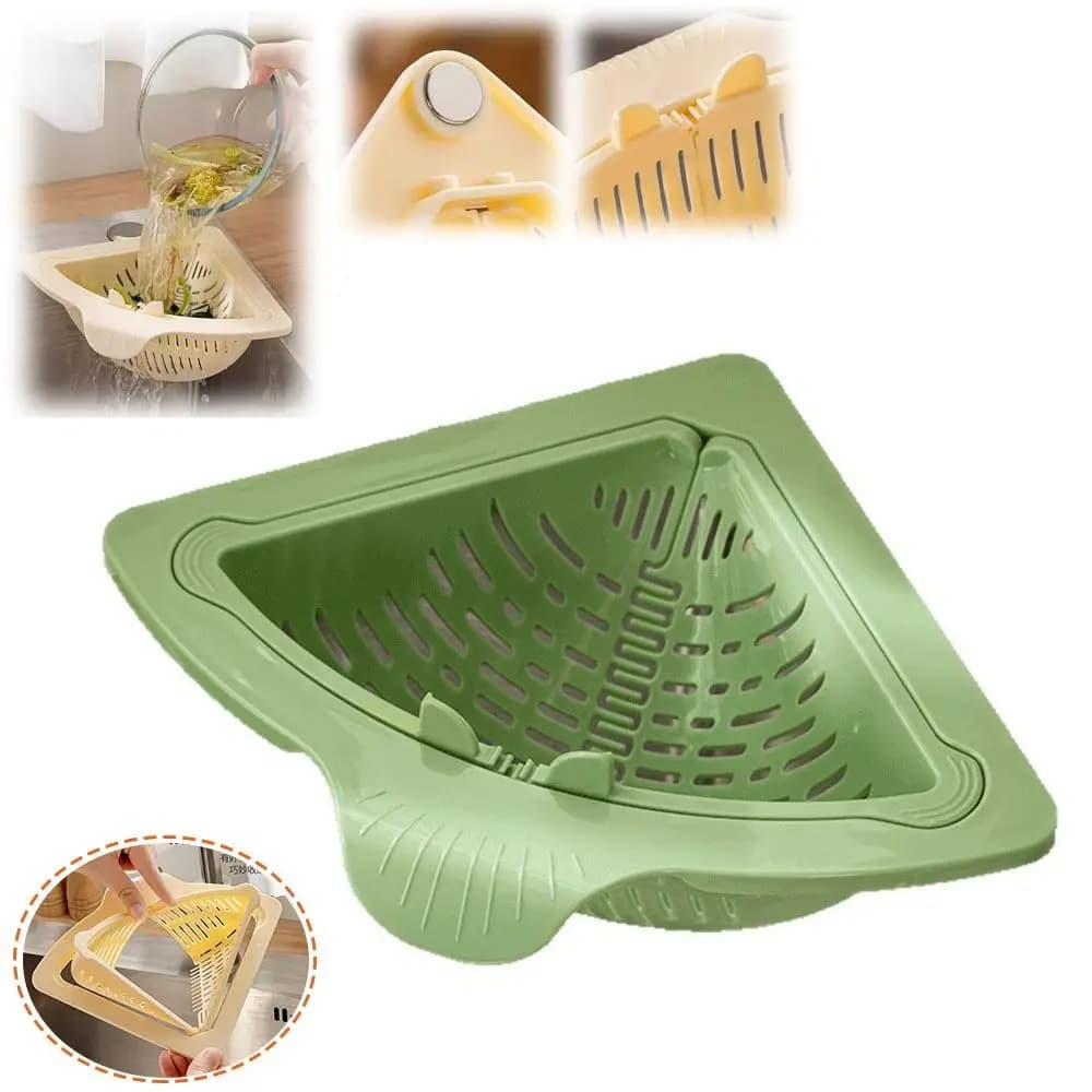 Nuovo cestino di scarico per lavello magnetico triangolo multifunzionale filtro per rifiuti alimentari filtro per lavello da cucina forniture da cucina