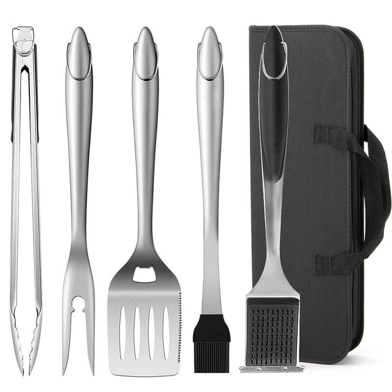 Stainless Steel Barbeque Tools Set Pan Accessories Set Camping Kitchen Grid Tools Set for Multifunctional Outdoor Barbecue