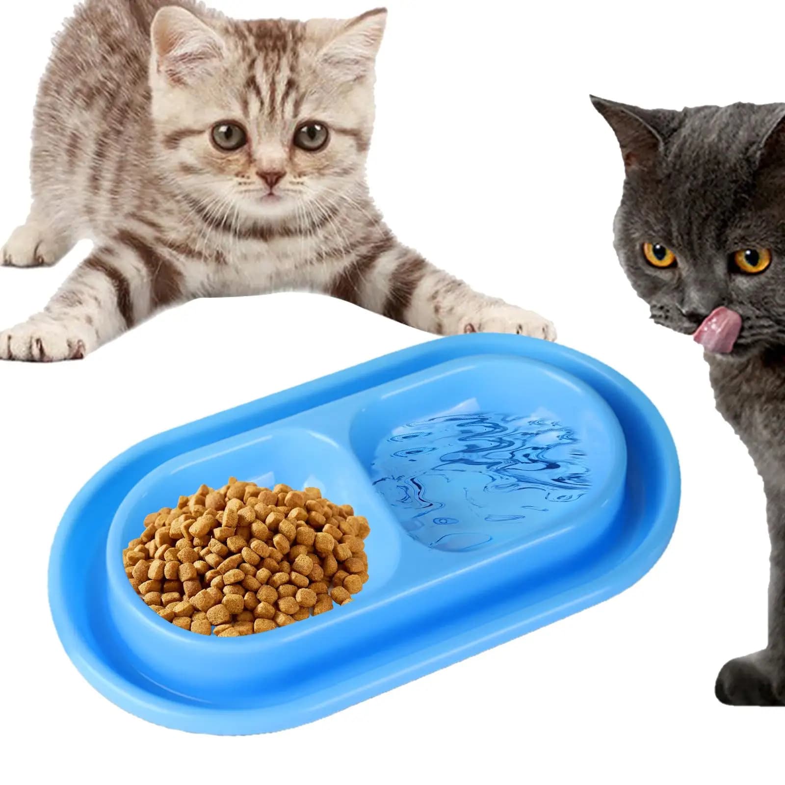 Ciotola Doppia per Gatti, Stazione Cibo e Acqua da Esterno, Ciotole Resistenti alle Formiche per Gatti