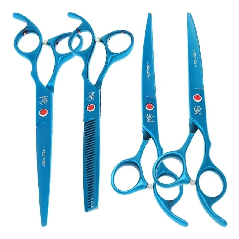 Forbici per Toelettatura Animali 7.0" per Cani e Gatti, Forbici Curve in Acciaio Giapponese per Taglio e Sfoltimento del Pelo, Tosatrice per Animali Domestici B0023A