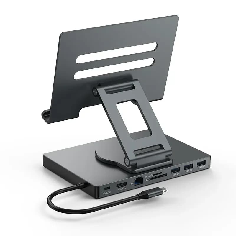Supporto Docking Station per Tablet e Notebook con Porta Ethernet Gigabit 2.0