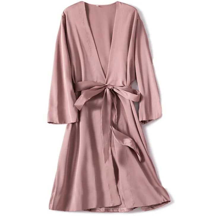 Abito in raso Lingerie intima femminile Indumenti da notte Setoso Regalo di nozze da sposa Kimono casual Accappatoio Camicia da notte Indumenti da notte sexy