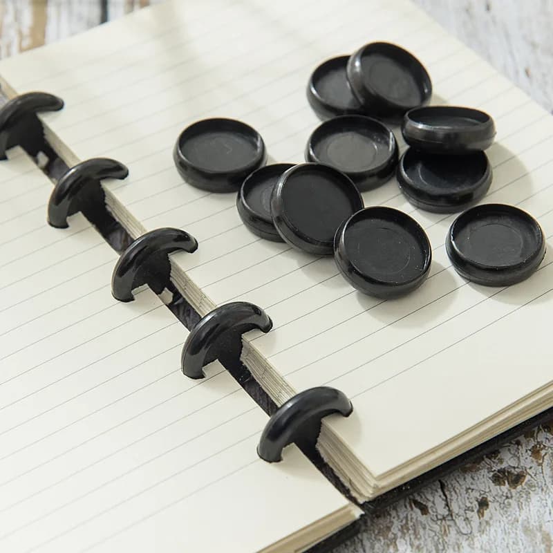 100 pz/lotto 19/24/28/32/35/54mm Raccoglitore Anello Discbound Dischi Rilegatura Notebook Dischi Planner Fungo Foro Fibbia Rilegatura Dischi Foro
