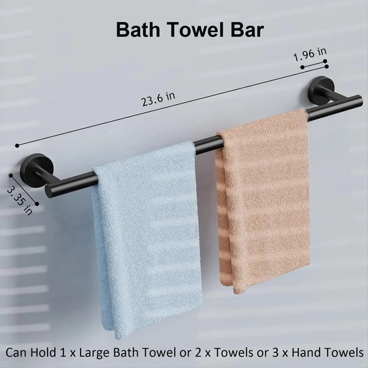 Set di Accessori per Bagno ABNH 7 Pezzi, Set Portasciugamani in Acciaio Inox da Parete per Bagno