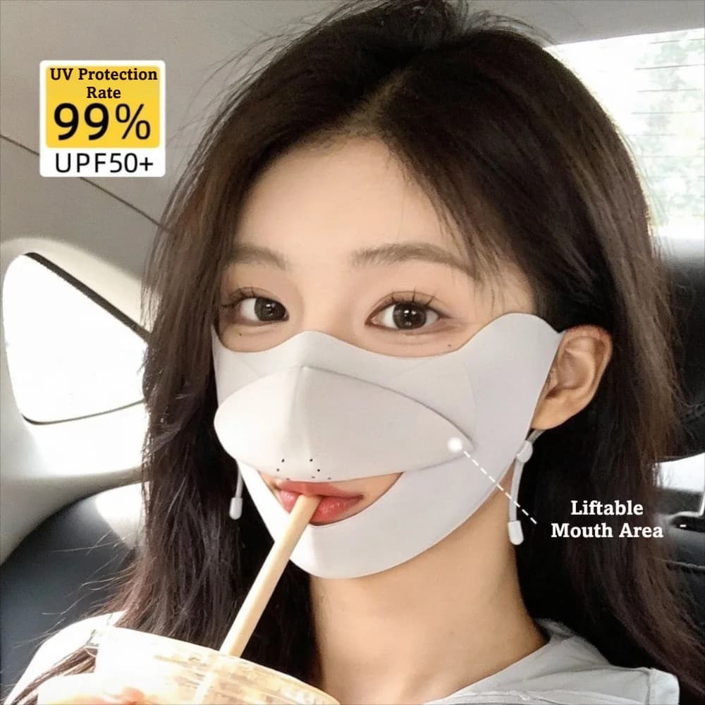 New Lightweight UV Protection Face Mask Washable Breathable Cooling Mask UV Blocking Sun Mask for Outdoor Activities