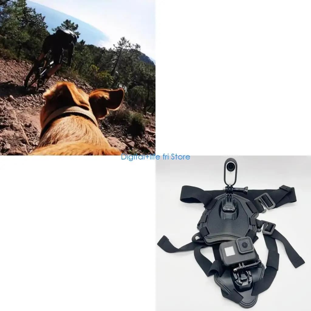E06D All Day Comfort Pet Harness Mount For Adventure Cameras 360Rotating Mount Included Washable Design All Dog Breeds