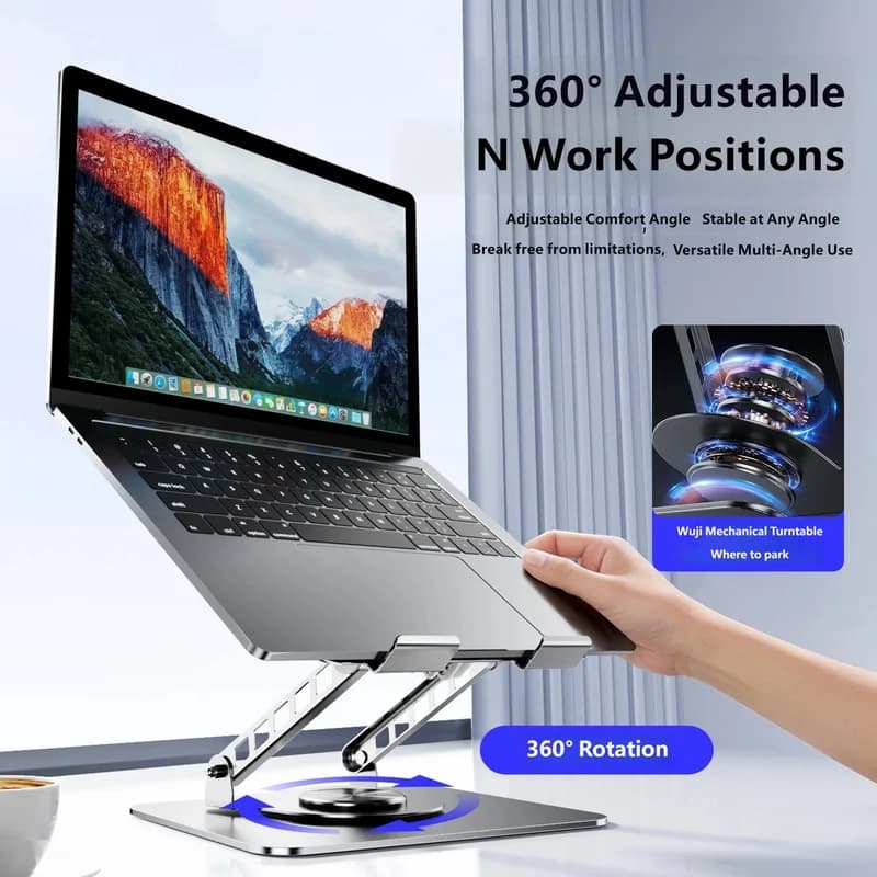 Foldable Laptop Stand Tablet Holder Desktop Cooling Rack Adjustable Ergonomic Portable for iPad MacBook Gaming Online Class