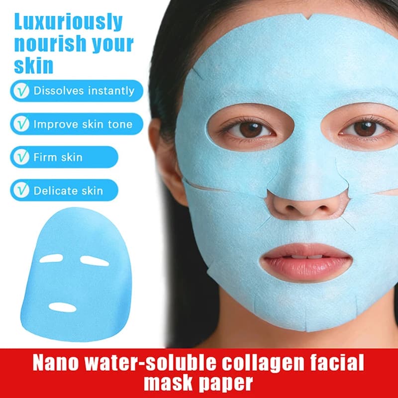 {MX} 1/5/10 pieces collagen film soluble paper face mask anti-aging face skin cheek adhesive face patch lines skin care patches