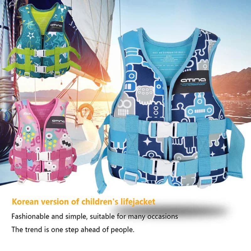Giubbotto di salvataggio in neoprene per bambini Giubbotti di salvataggio per bambini alla deriva Gilet di salvataggio per galleggiamento in schiuma per piscina per bambini