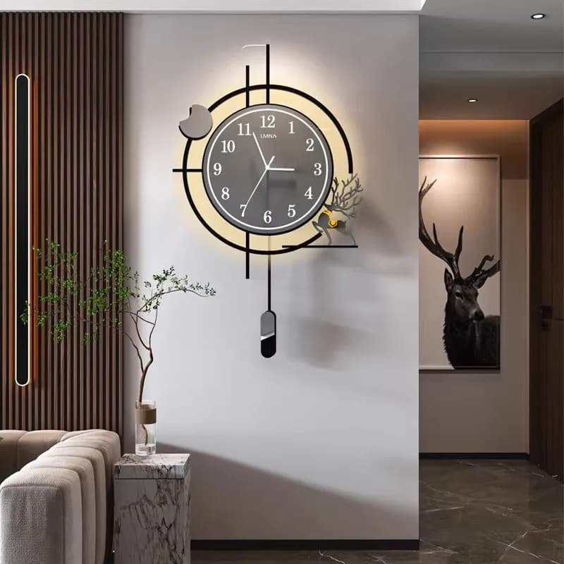 Minimalist Design Wall Clocks Modern Luminous Xenomorph Luxury Wall Watch Simple Restaurant Horloge Murale Room Decorations