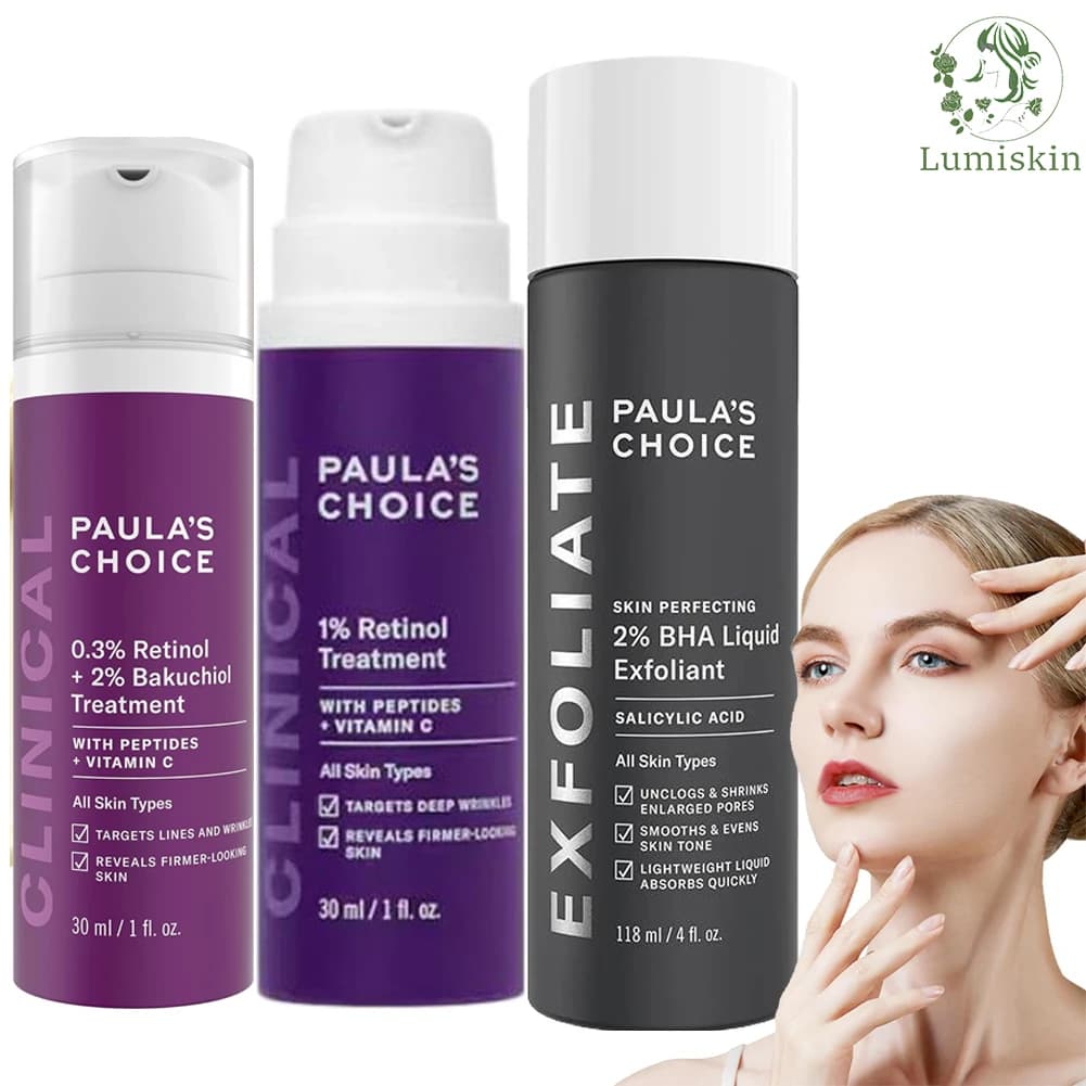 Paula's Choice Siero Viewed 1% of Retinol + BHA Liquid Exfoliating Essence with Salicylic Acid, Peptides and Vitamin C for Ruges and Subtle Lines