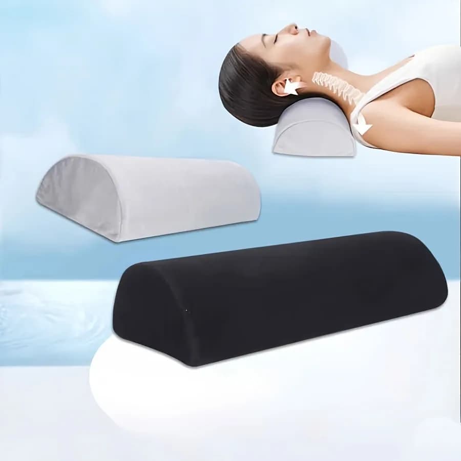 Cuscino Semicircolare, Cuscino per Piedi, Cuscino Cervicale, Cuscino Lombare, Cuscino Decorativo, con Nucleo in Spugna ad Alta Resilienza, Rimovibile e Lavabile