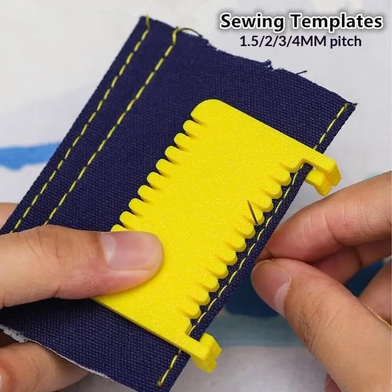 【Bellissimo】Kit di modelli guida per cucito per punti uniformi, strumento di precisione per cucire tessuti e lavori in pelle con spaziatura di 1,5/2/3/4 mm