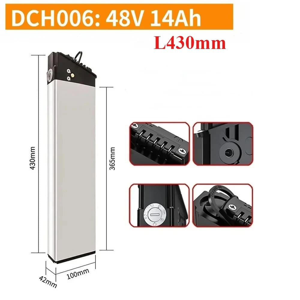 Batteria di Ricambio DCH 006 per X3 X5 R7 R5, 48V 10Ah-14Ah per Monopattino Pieghevole 250W 750W 800W 1000W, Pezzo di Ricambio a Prestazioni Stabili
