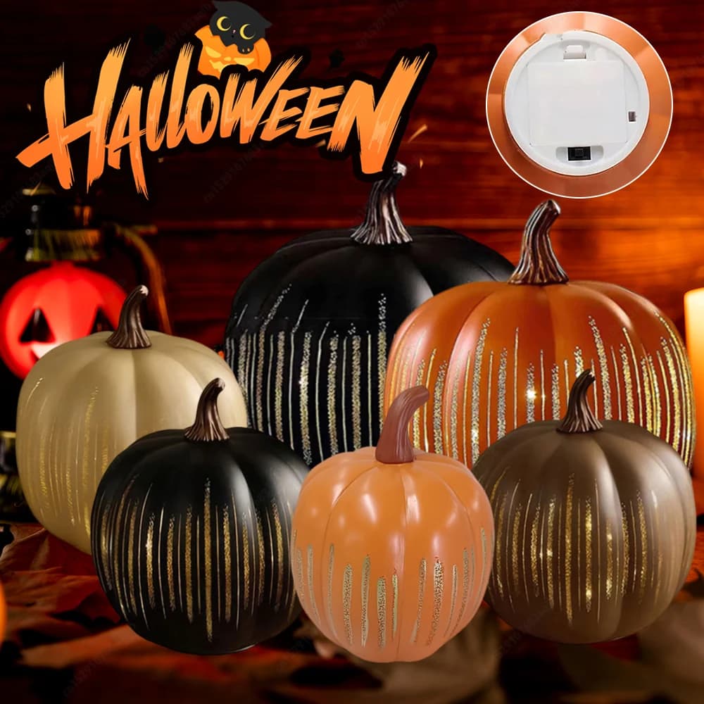 Zucche luminose a LED scintillanti di Halloween Zucche notturne stellate Illuminazione per feste natalizie Lampada a LED per zucche Decorazioni di Halloween 2025