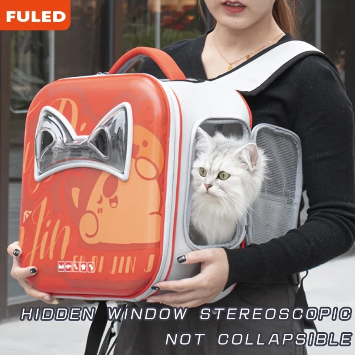Large Space Breathable Pet Carrier Backpack for Small Dog And Cat up to 15lbs Kitty Carrier with Comfortable Design