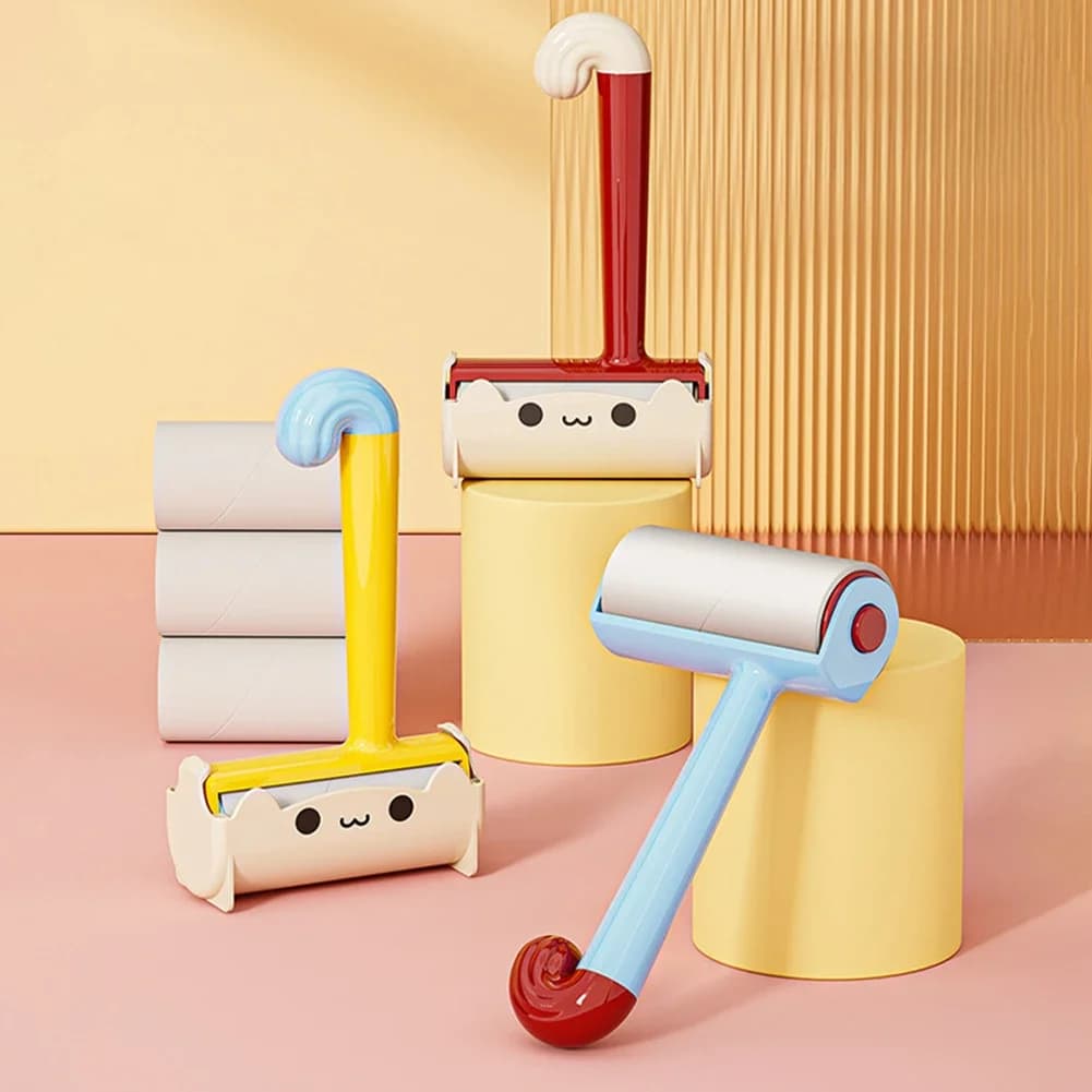 Reusable Detachable Lint Roller with Dust Paper Paper Hair Remover Sticky Roller Debris Dust Household Cleaning Tools