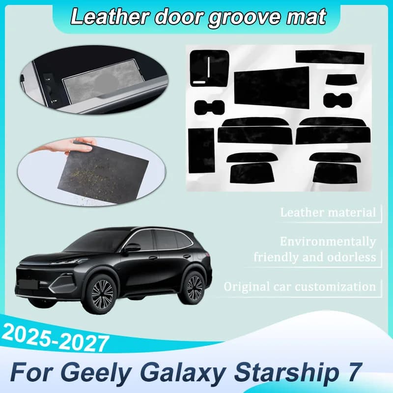 For Geely Galaxy Starship 7 EM-i 2025~2027: Door Slots Mats, Central Control Wireless Charging Pad Protectives, Car Interior Accessories