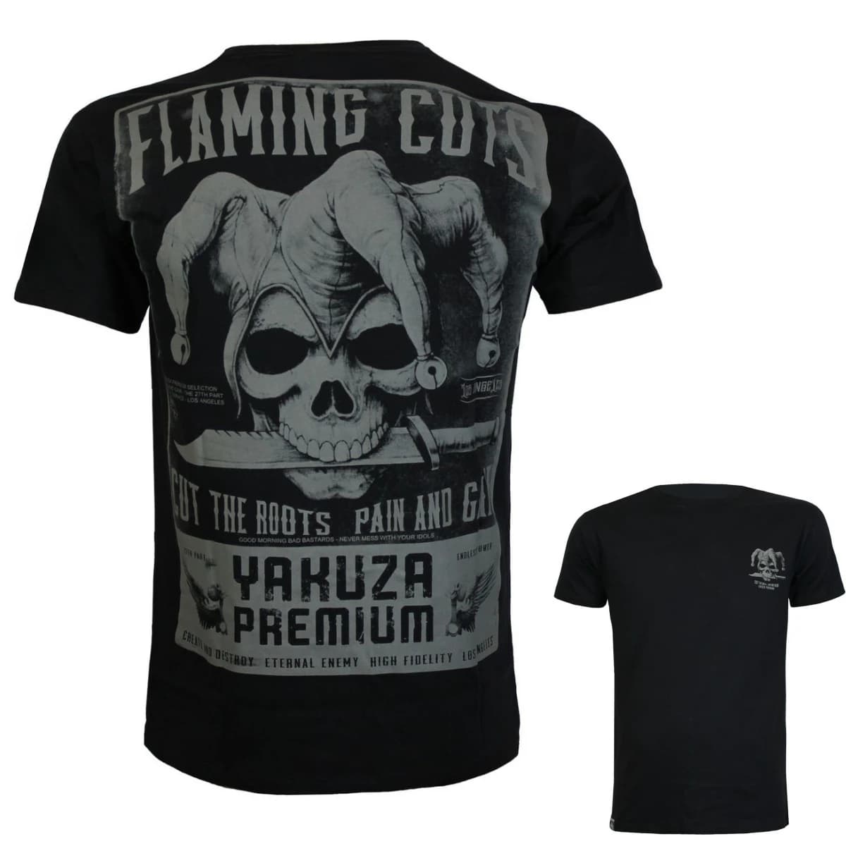 Gangster Skeleton Hardcore Dark Art Style Summer Casual T-Shirt Men's and Women's Luxury Brand Top