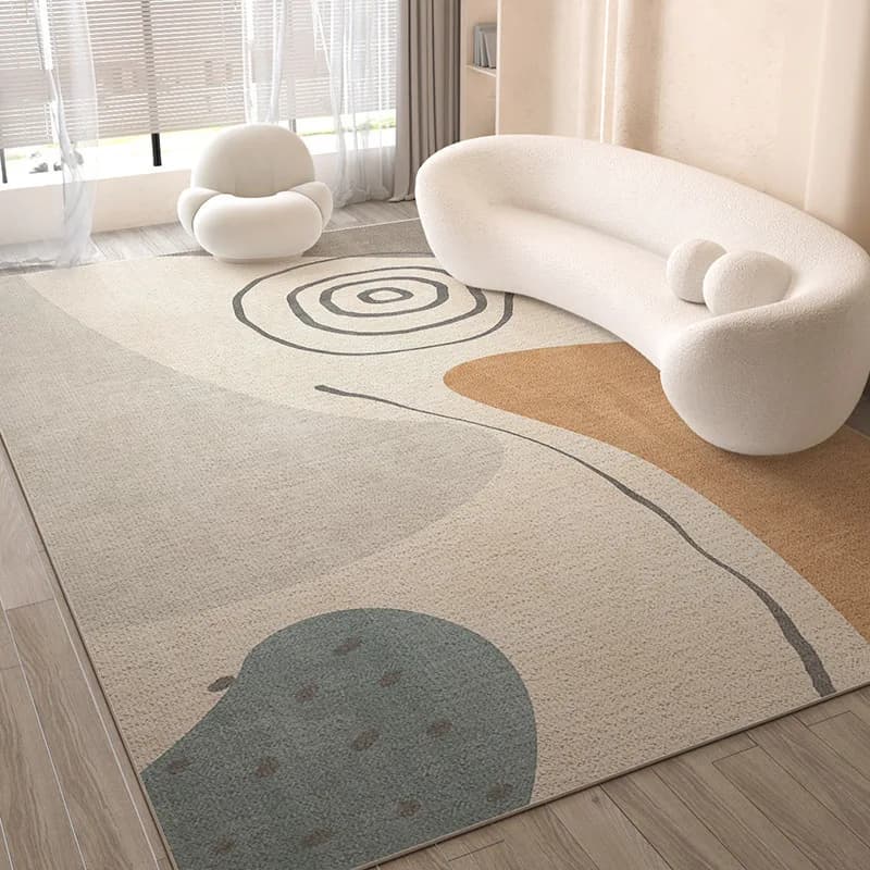 Modern and minimalist furniture Living room Crystal velvet Large carpet Style cream Bedroom Table Carpet Easy to clean Balcony Mat