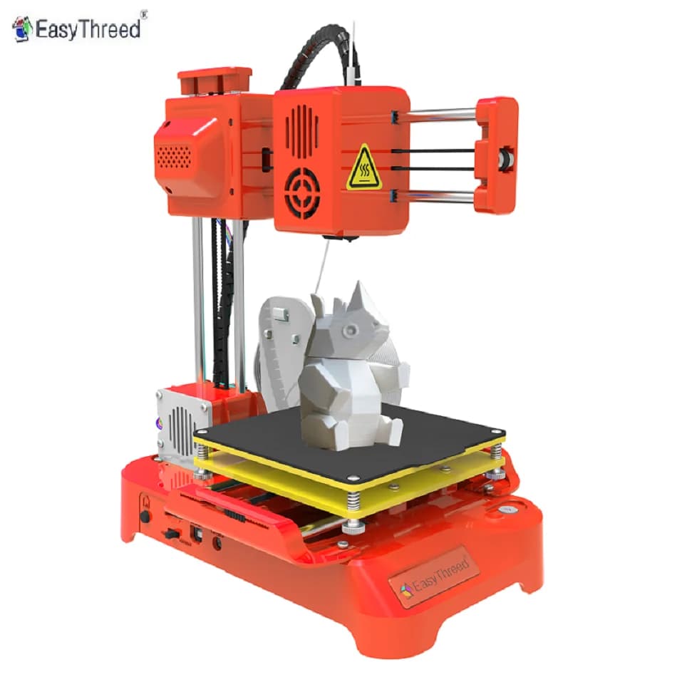 EasyThreed K7 3D Printer Mini Beginner Simple 3D Printer Entry Level 3D Printing Machine Low Noise Desktop Filament for PLA TPU