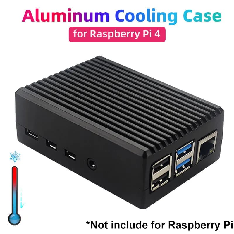 Custodia in Lega di Alluminio per Raspberry Pi 4 Modello / Guscio di Raffreddamento Passivo in Metallo Accessori per Dissipazione del Calore
