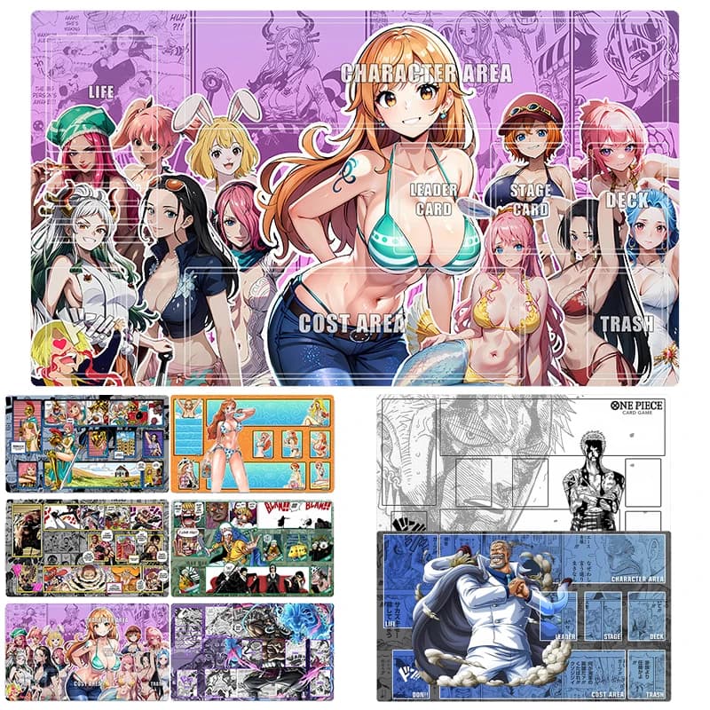DIY OPCG One Piece Game Mat, Game Card Mat, Table Mat with Luffy, Hancock, Roronoa Zoro, Nami, Anime, Mousepad, Christmas Gift