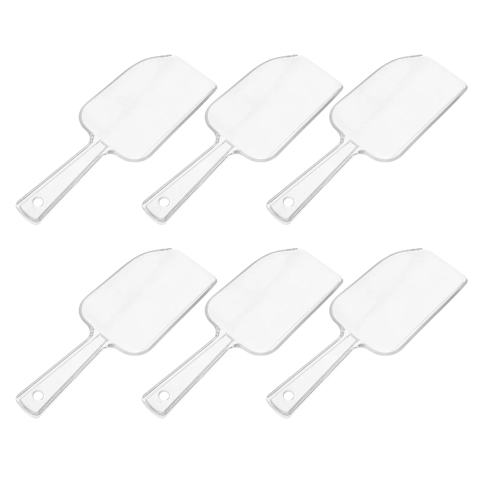 6 Pezzi Paletta per Ghiaccio in Plastica Trasparente, Mini Paletta Leggera per Matrimoni, Buffet di Dolci, Dessert e Servizio di Proteine in Polvere