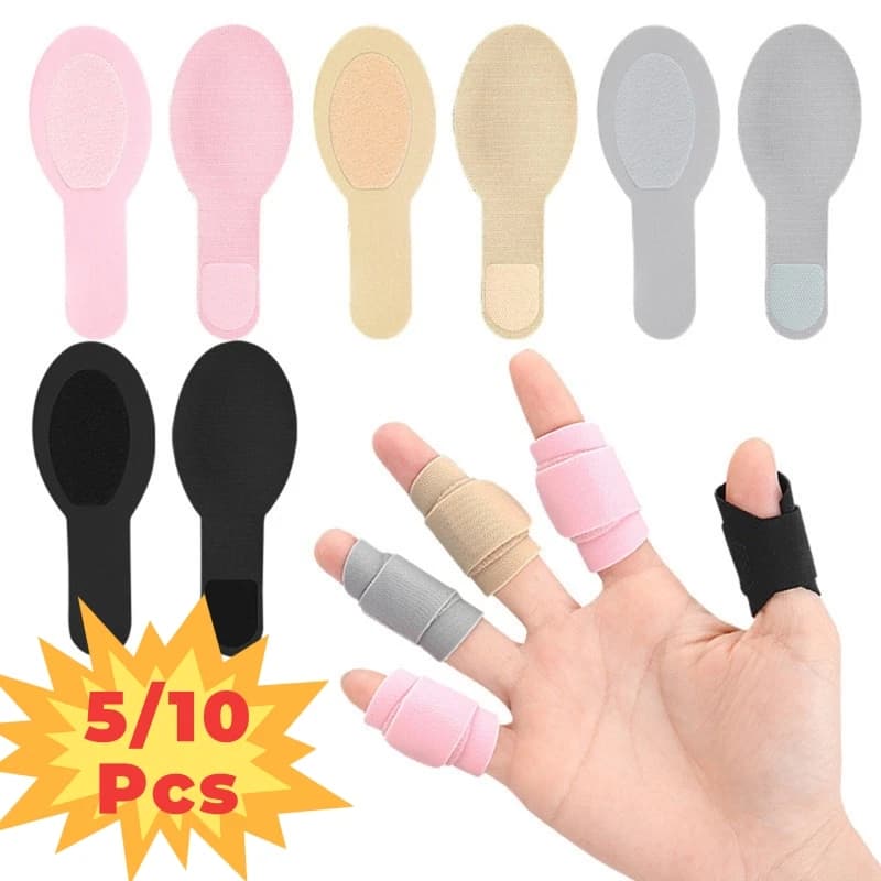 5/10Pcs Adjustable Finger Protection Straps Velcro Wraps For Ten Fingers Reusable Comfort Guard For Injury Prevention & Support