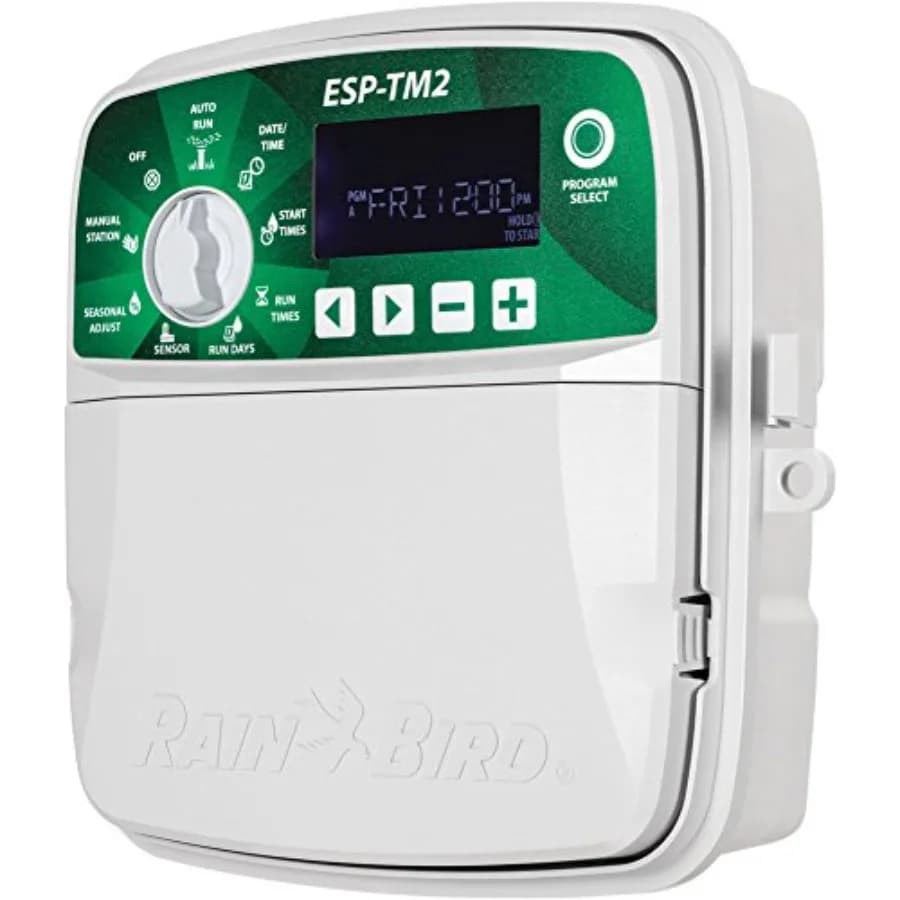 Controller TM2-6 per Sistemi di Irrigazione Intelligenti, per Interni/Esterni, con Scocca in Plastica Resistente, Finitura Nera, Efficiente dal Punto di Vista Energetico