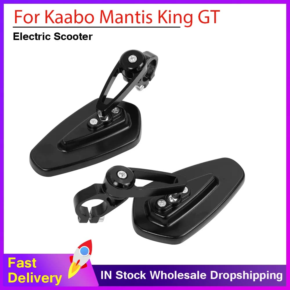 Electric Scooter Reflector Rearview Mirror Adjustable Rotatable Mirrors for Kaabo Mantis King GT Accessories Cycling Safety Part