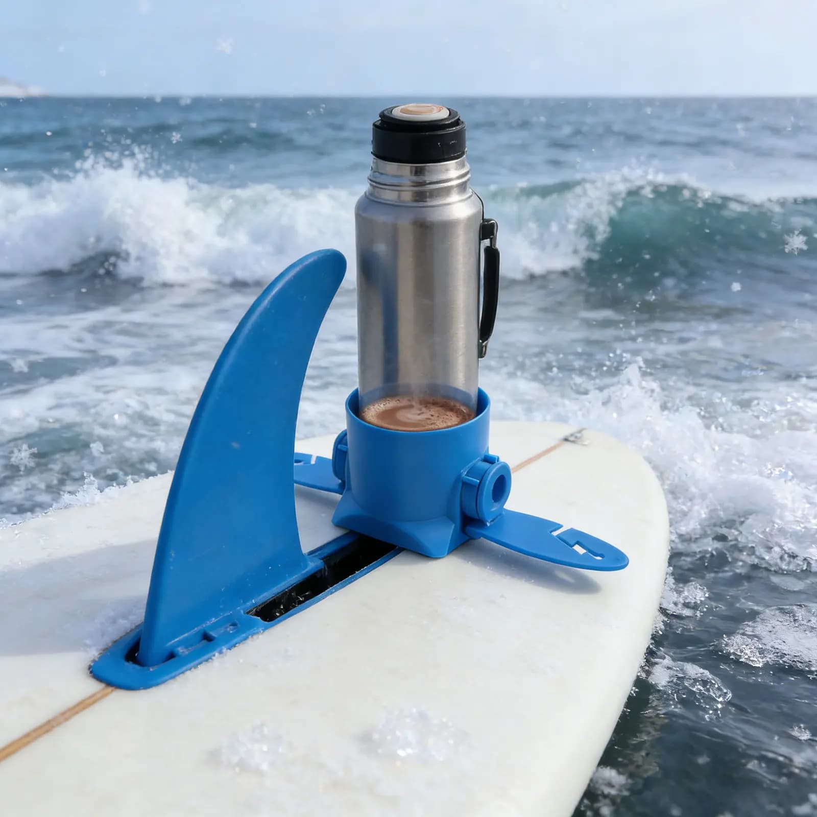 Portabicchieri per Paddle Board Blu, Accessori per Kayak, Portabevande Impermeabile in Plastica Montabile per Tavola da Surf e Barca