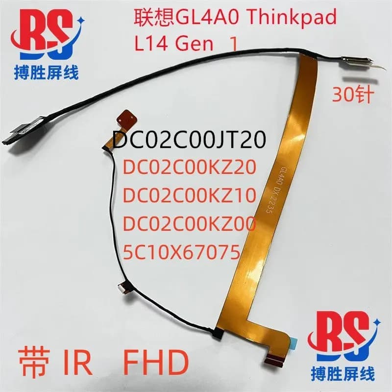 Cavo per schermo per Lenovo Thinkpad L14 Gen 1 2 GL4A0 DC02C00KZ20 5C10X67075