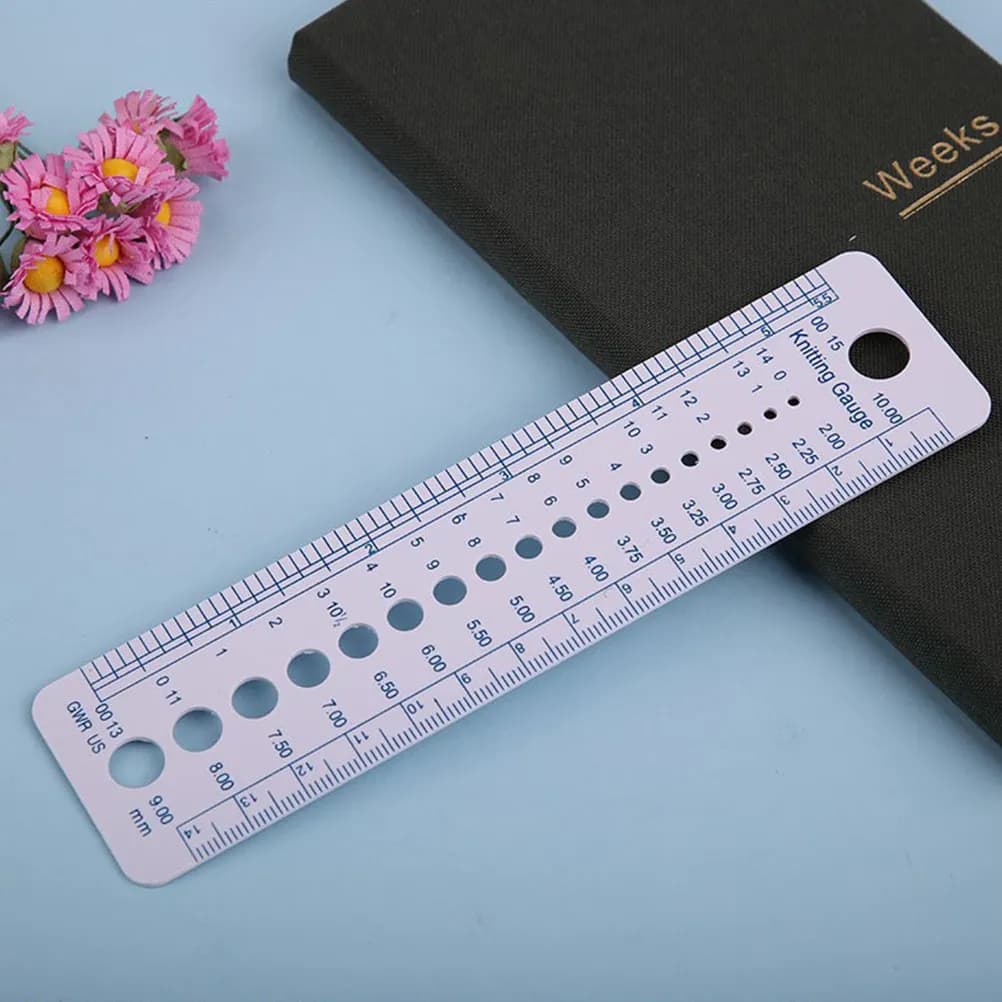 Set di 6 Righelli Professionali per Misurare Lavori a Maglia, Strumento di Misurazione in Plastica per Uncinetto, Ricamo e Artigianato, Resistente all'Usura e Portatile