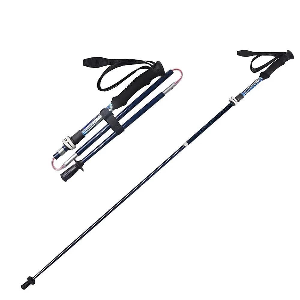 Aluminum 3-section Ultralight Trekking Stick 7075 for hiking, outdoor adventures with shoulder backpack