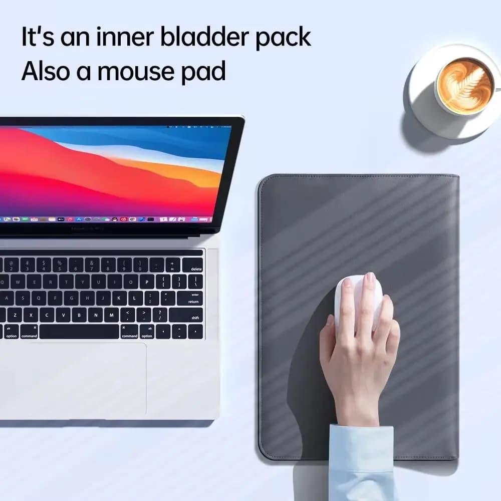 Borsa interna 13 14 Custodia per laptop da 15,4 16,1 pollici Borsa da trasporto antiurto impermeabile Borsa da trasporto multifunzionale in pelle PU