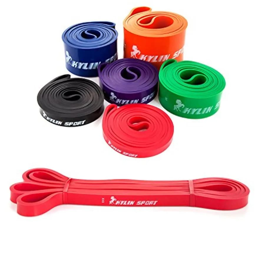 Fasce di Resistenza per Trazioni Assistite, Yoga, Pilates, Cross-Training, Ginnastica, Powerlifting in Elastico Nero ad Anello Estensibile