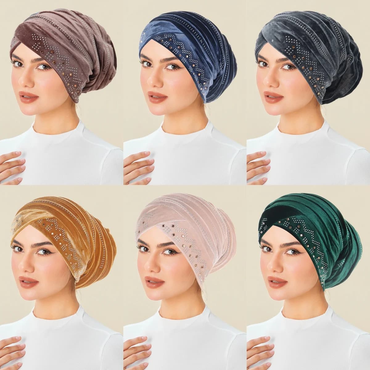 New Polished Turbante 2026 for Women, Strass Hat, Chemotherapy Copricapo, Hijab Muslim, Bandana Copricapo