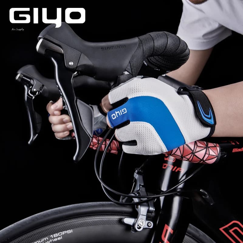GIYO S-14 Guanti Estivi da Mountain Bike in Lycra Mezze Dita Traspiranti Ammortizzanti Attrezzatura Ciclismo