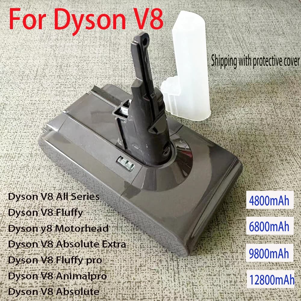 🍁 🍁 🍁 Nuovo per Dyson V8 21.6V 12800mAh Batteria di ricambio per Dyson V8 Absolute Cord-Free Aspirapolvere portatile Batte