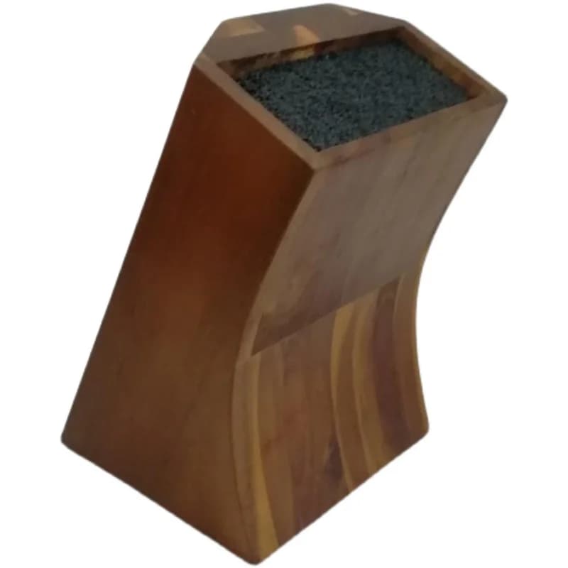 Espositore Unico per Coltelli a 6 Fori in Legno di Ciliegio, Legno Rosso Raro con Texture, Bellissimo Portacoltelli da Bistecca