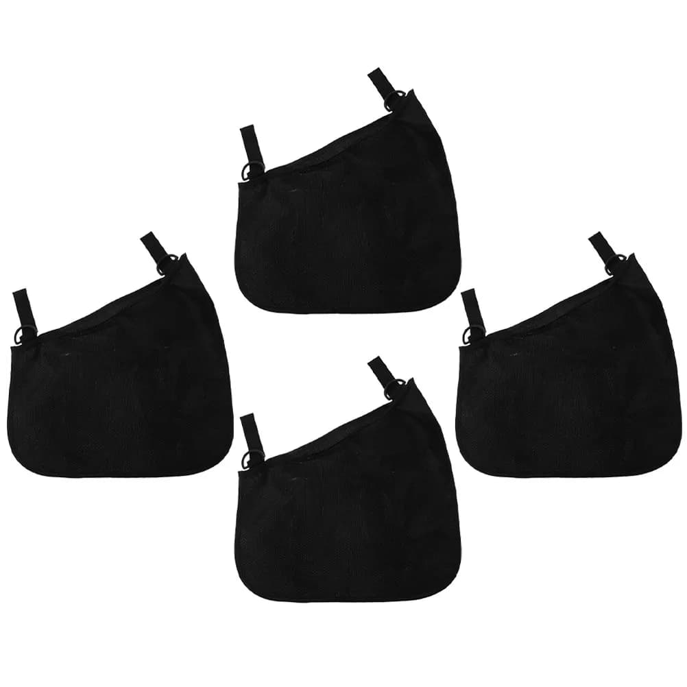 Set di 4 Borse a Rete Portaoggetti per Passeggino, Organizer Laterale Portatile per Pannolini, Biberon e Ciucci