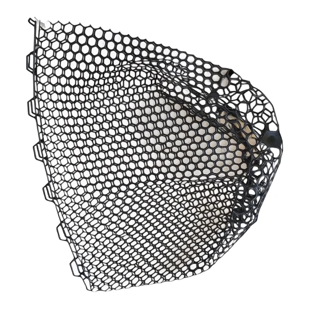 Snag Free Silicone Fishing Net Mesh Replacement Quick Dry For Honeycomb Design For 20cm Ring Black Or White Net Bag