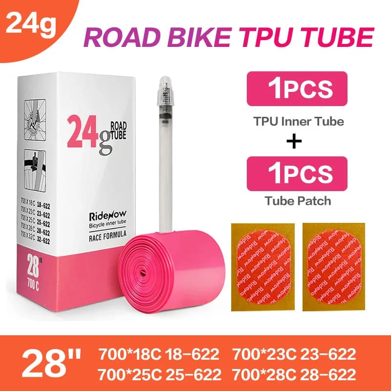 RideNow Ultralight Air Chamber for Bike 700 x 18 25 28 32 Road Bike Tire TPU Length 45/65/85mm French Valve Super Light Tube