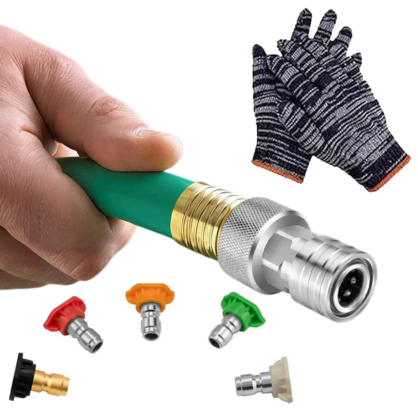 Adattatore per Tubo da Giardino a Idropulitrice 3/4 GHT a Connettore Rapido 1/4 per Convertire Tubo dell'Acqua in Connettore per Idropulitrice per Auto e Giardino