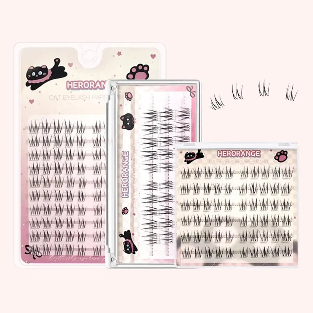 Group Korean Girl Natural Fake Eyelashes Sweaters Individual Eyelashes Cluster Makeup Tool for Eyelash Extension