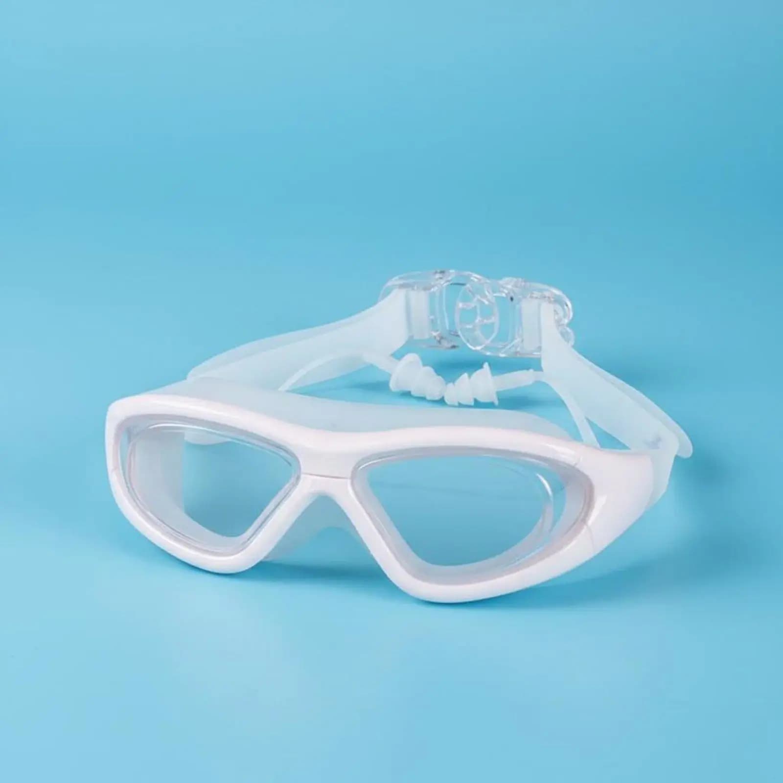 Swimming Goggles for Adults Wide View Anti Fog Impact Resistant PC Lens with Adjustable Strap for Pool Laps