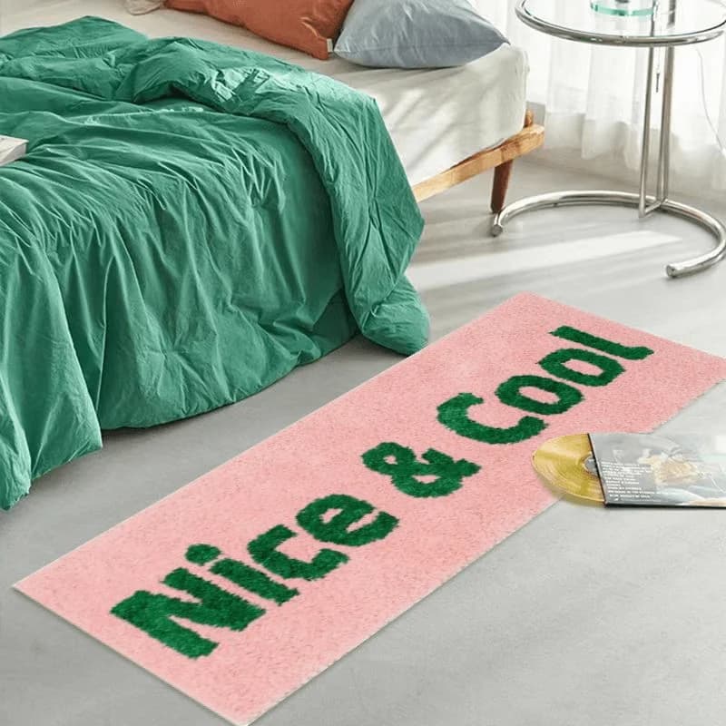 VIKAMA Tappeto semplice in stile inglese simile alla lana, morbido e confortevole per la decorazione della casa - Tappeto per camera da letto - Tappetino per ripostiglio